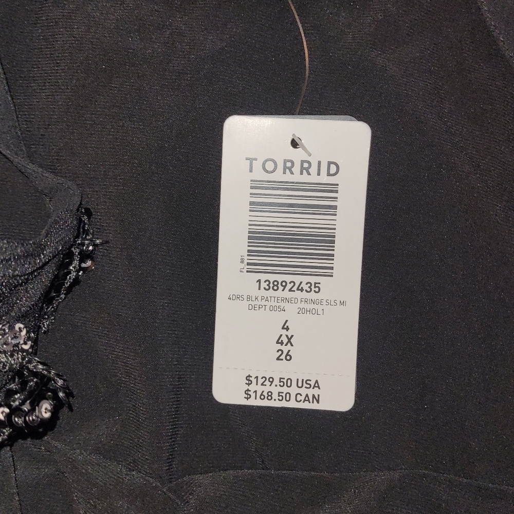 Torrid Black & Gold Sequin Dress - Size 4 - 26/26 - NWT - Picture 4 of 5